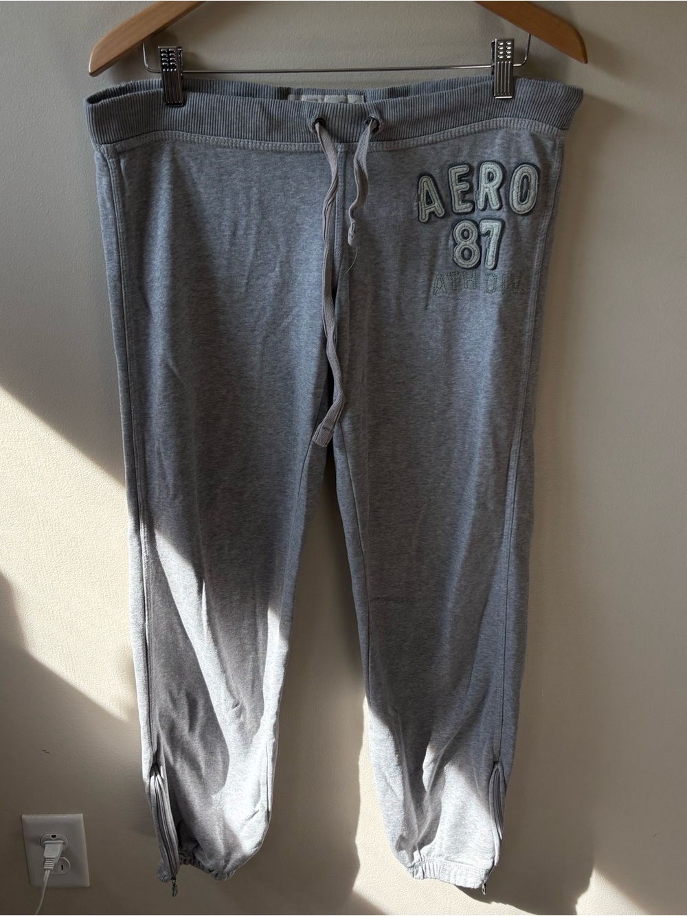 Aeropostale Grey Y2K Low Rise Jogger Sweatpants